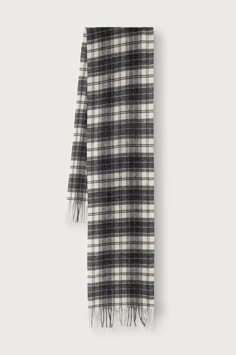 Barbour szalik wełniany szary USC0001