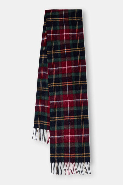 Barbour szalik wełniany kolor multicolor wzorzysty