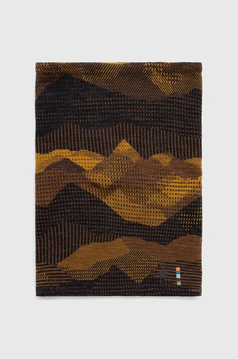 Smartwool komin dwustronny Thermal Merino Reversible kolor brązowy gładki SW017071