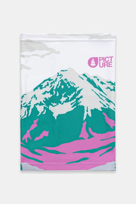 Picture fular împletit culoarea bej, cu imprimeu, NW205