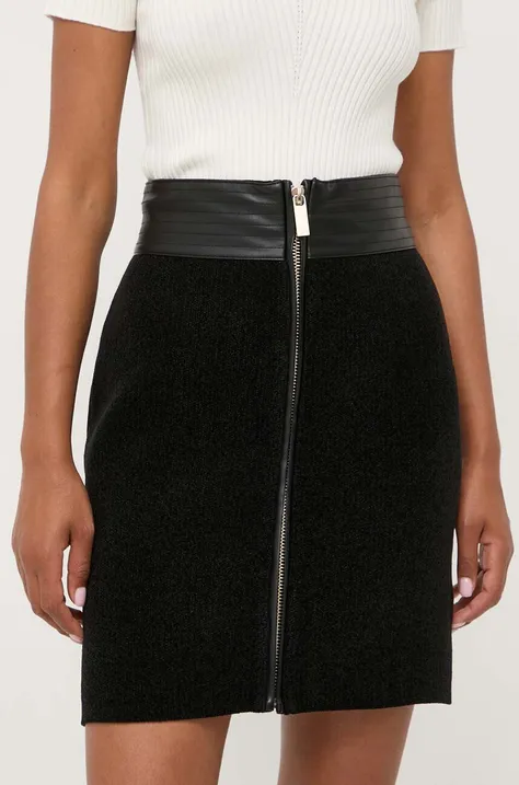 Marciano Guess spódnica kolor czarny mini ołówkowa