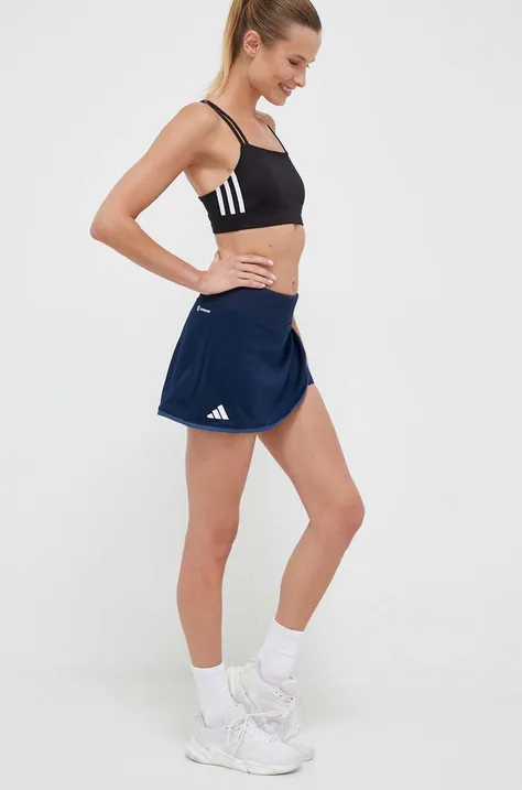 Спортивная юбка adidas Performance Club цвет синий mini прямая