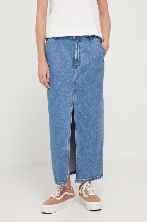 Abercrombie & Fitch fustă din denim maxi, dreaptă