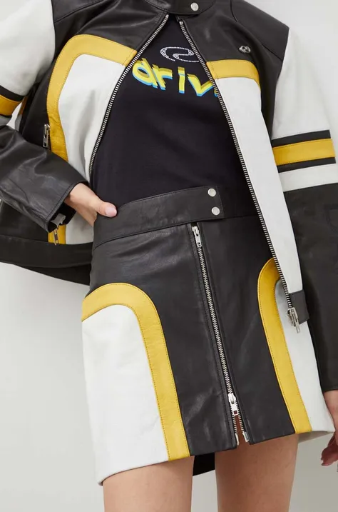 Résumé spódnica skórzana Toxi kolor czarny mini ołówkowa