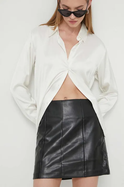 Abercrombie & Fitch spódnica kolor czarny mini prosta