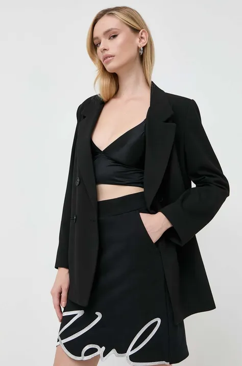 Karl Lagerfeld szoknya fekete, mini, egyenes