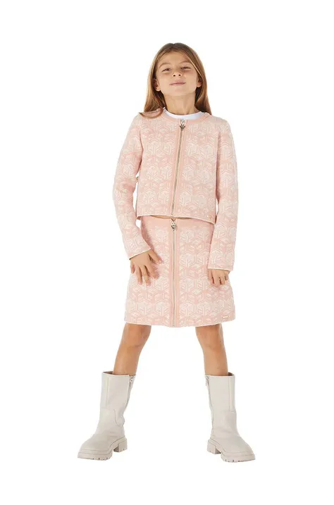 Dječja suknja Guess boja: ružičasta, mini, širi se prema dolje