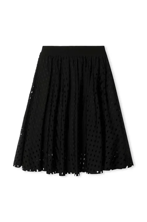 Dkny spódnica dziecięca kolor czarny mini rozkloszowana