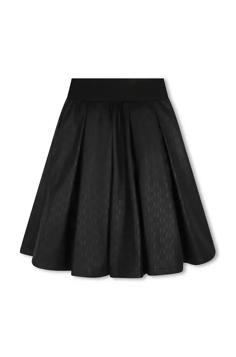 Dječje pamučna haljina Karl Lagerfeld boja: crna, mini, širi se prema dolje