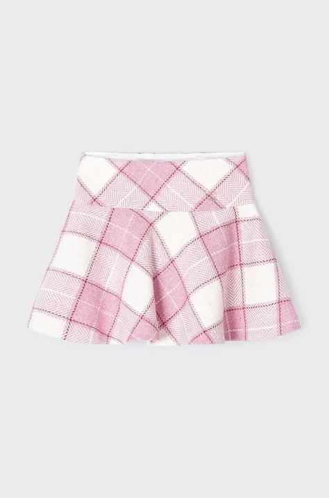 Παιδική μάλλινη φούστα Mayoral χρώμα: ροζ