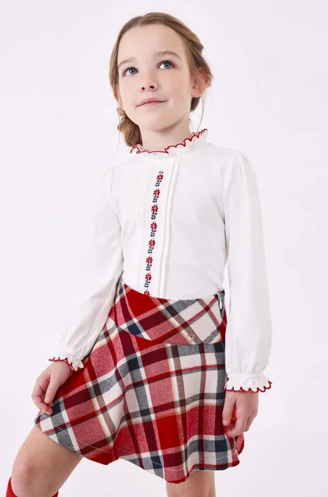 Παιδική μάλλινη φούστα Mayoral χρώμα: κόκκινο