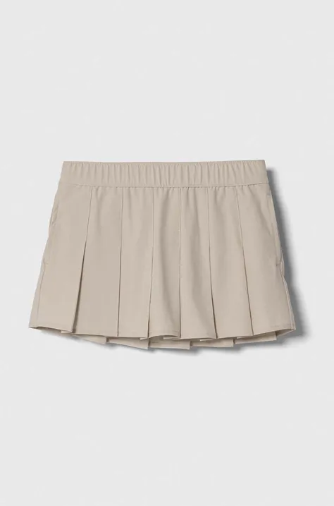 Dievčenská sukňa Abercrombie & Fitch béžová farba, mini, áčkový strih