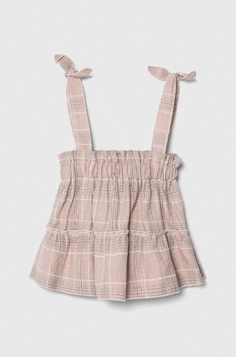 Detská bavlnená sukňa Jamiks ružová farba, mini, áčkový strih