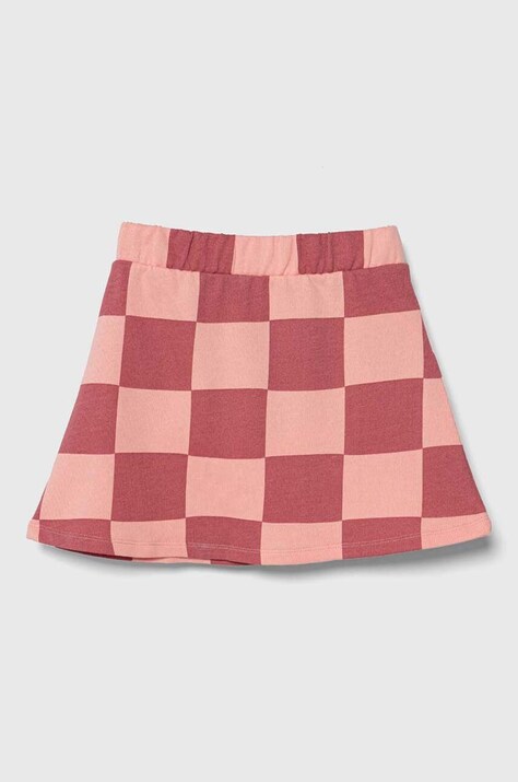 United Colors of Benetton fusta din bumbac pentru copii culoarea roz, mini, evazati