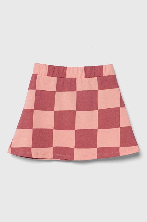 United Colors of Benetton fusta din bumbac pentru copii culoarea roz, mini, evazati