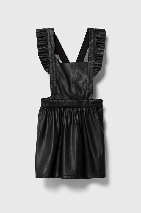 United Colors of Benetton rochie fete culoarea negru, mini, evazată