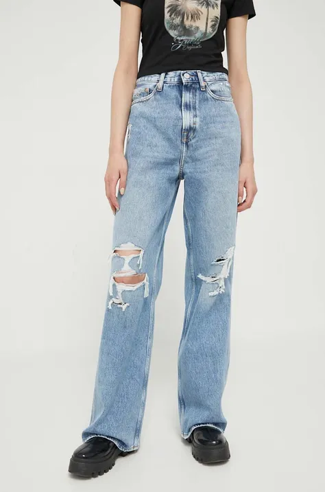 Tommy Jeans jeansy Claire damskie kolor niebieski