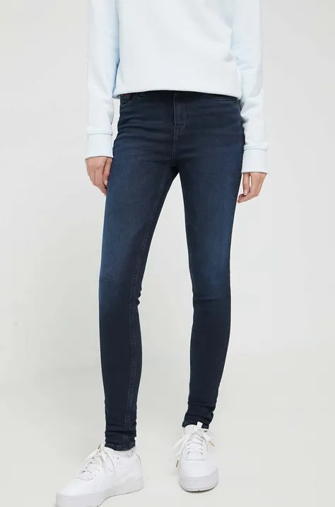 Tommy Jeans jeansy damskie kolor granatowy