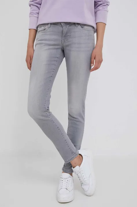 Pepe Jeans jeansy damskie kolor szary