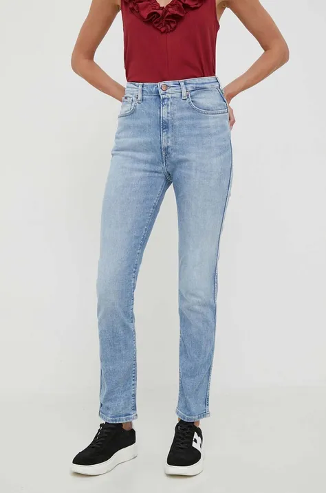 Pepe Jeans jeansy damskie kolor niebieski