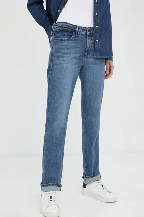 Levi's jeansy 712 SLIM WELT POCKET damskie kolor niebieski