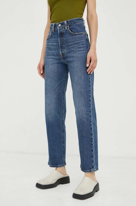 Levi's jeansy RIBCAGE STRAIGHT ANKLE damskie high waist