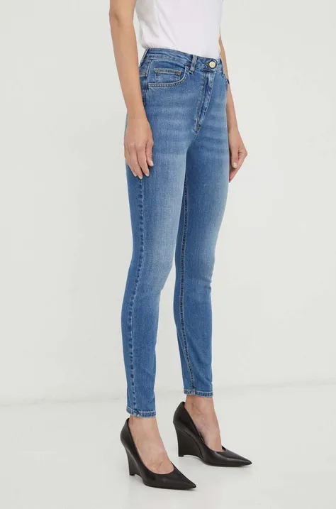 Elisabetta Franchi jeansy damskie kolor niebieski