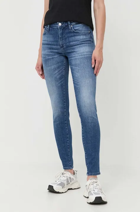 Armani Exchange jeansy damskie kolor niebieski