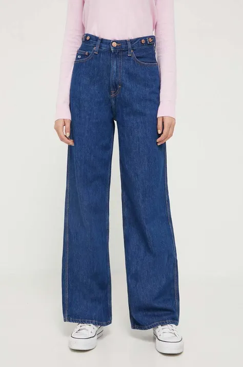 Τζιν παντελόνι Tommy Jeans Claire χρώμα: ναυτικό μπλε