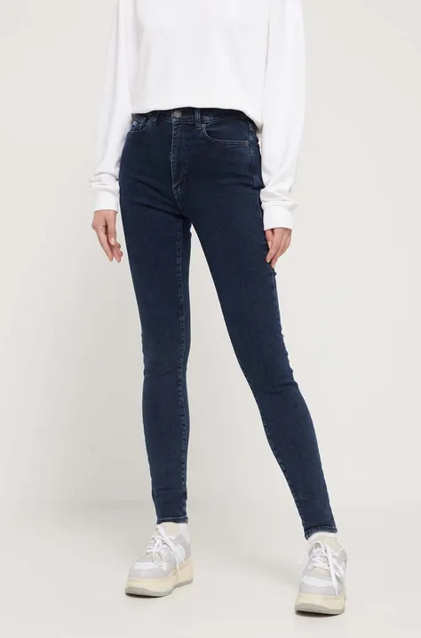 Tommy Jeans jeansy Sylvia damskie kolor granatowy