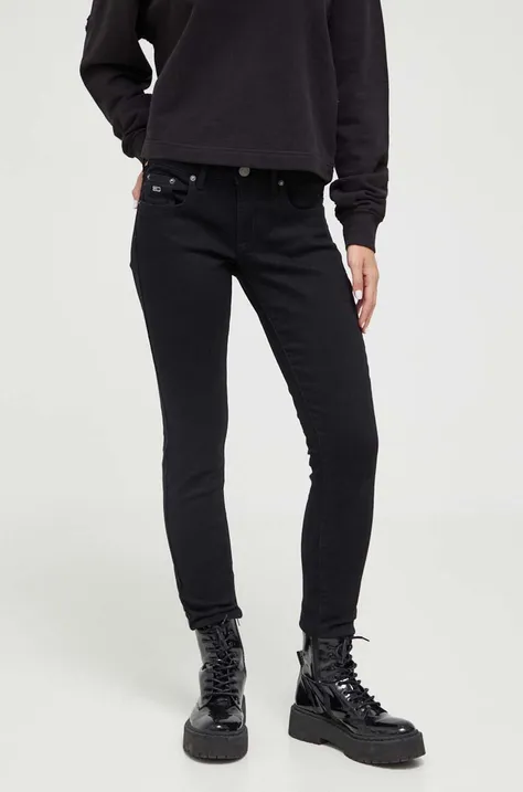 Tommy Jeans jeansy damskie kolor czarny