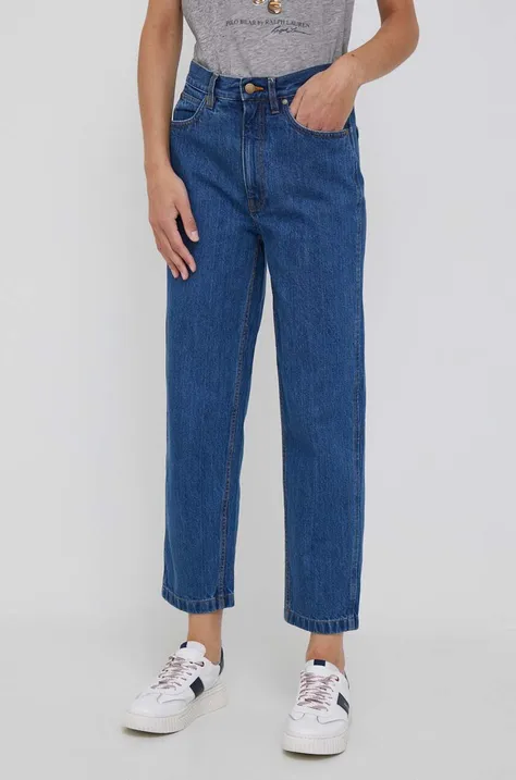 Barbour jeansy Westbury Barrel Leg damskie kolor niebieski