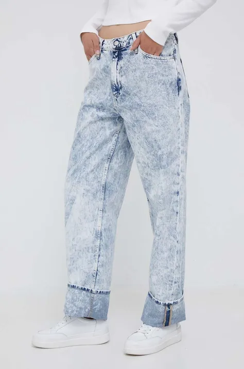 Rifle Calvin Klein Jeans 90s dámske, vysoký pás