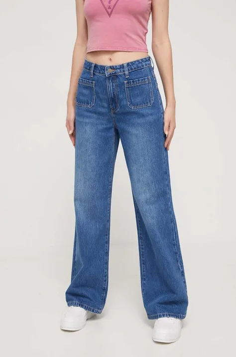 Guess Originals jeansy Go Patch damskie kolor niebieski
