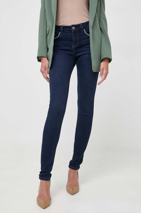 Morgan jeansi femei, culoarea albastru marin