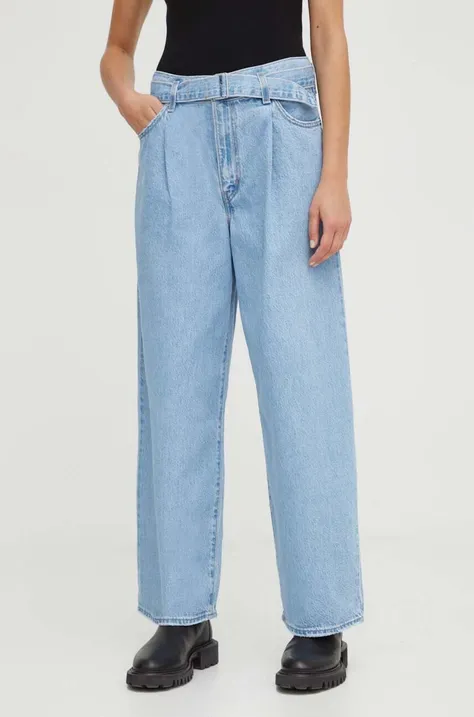 Levi's jeansy BELTED BAGGY damskie high waist