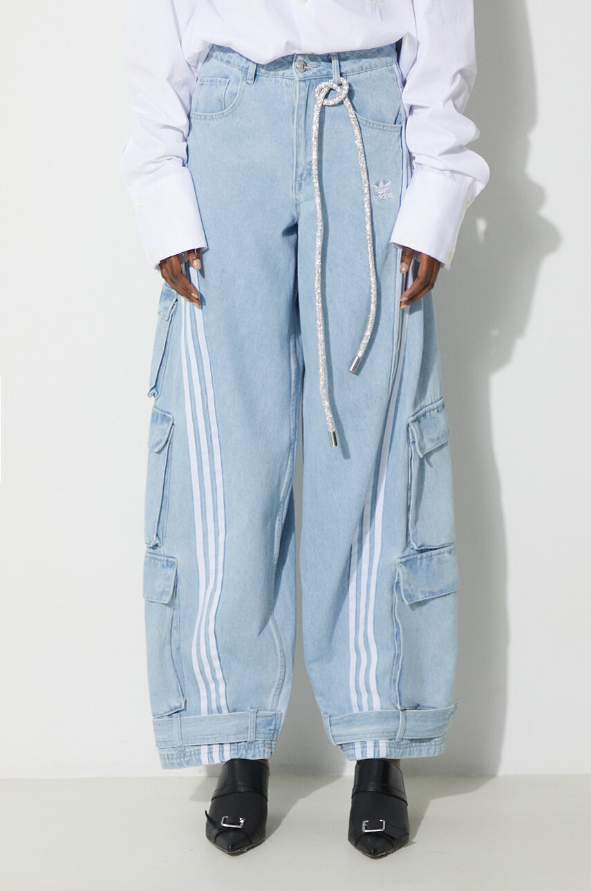 Джинсы adidas Originals Denim Cargo женские высокая посадка IV9344