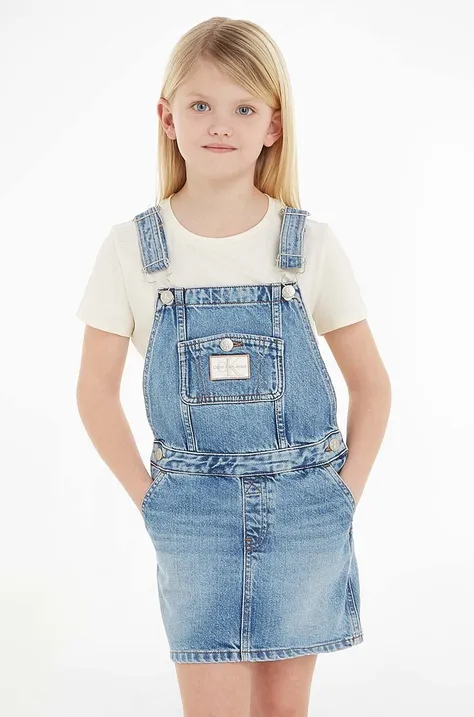 Otroška jeans obleka Calvin Klein Jeans