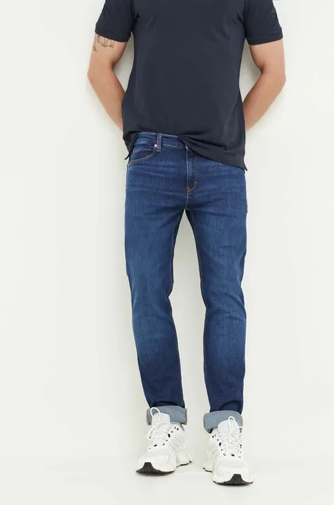 HUGO jeansy 708 męskie kolor niebieski