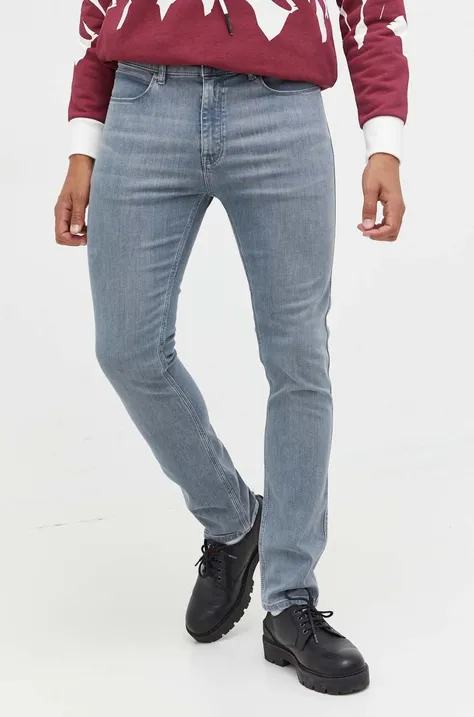 HUGO jeansy 708 męskie kolor szary