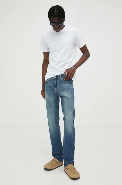 Levi's jeansy 513 SLIM STRAIGHT męskie kolor granatowy