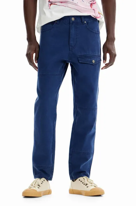 Τζιν παντελόνι Desigual χρώμα: ναυτικό μπλε
