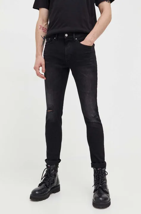 Tommy Jeans jeansy męskie kolor czarny