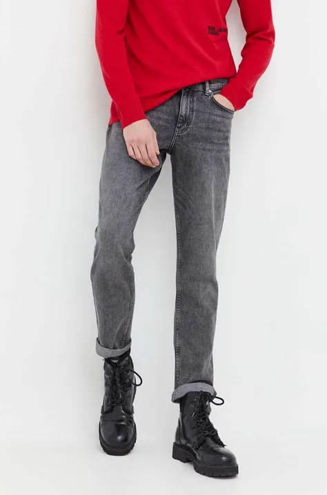 Rifle Karl Lagerfeld Jeans Monogram pánske, šedá farba
