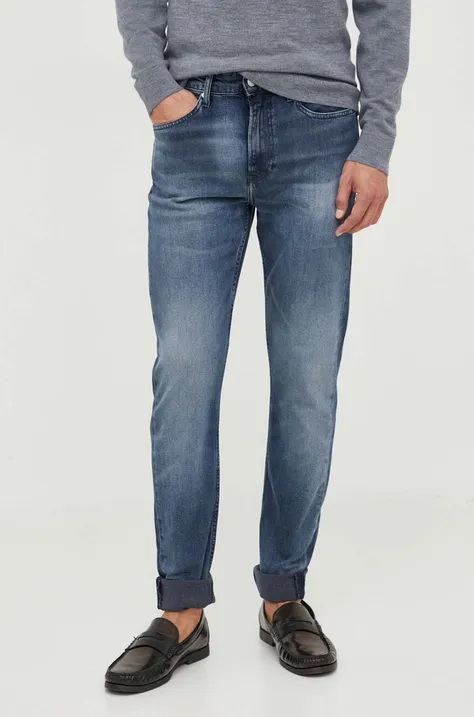 Calvin Klein Jeans jeansy męskie kolor granatowy
