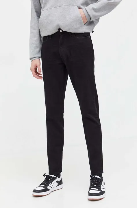 Abercrombie & Fitch jeansi barbati, culoarea negru