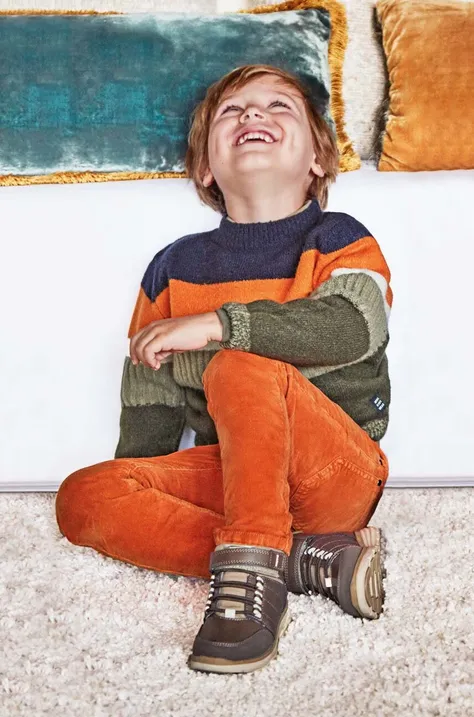 Mayoral spodnie dziecięce kolor pomarańczowy gładkie