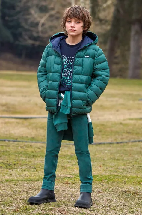 Παιδικό παντελόνι Mayoral slim fit χρώμα: πράσινο