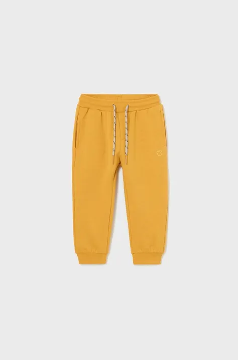 Детские спортивные штаны Mayoral цвет жёлтый однотонные