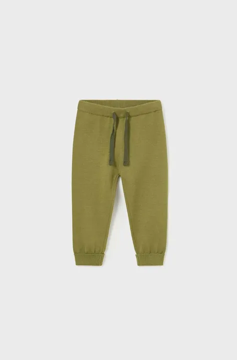 Детские спортивные штаны Mayoral цвет зелёный однотонные